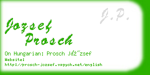 jozsef prosch business card